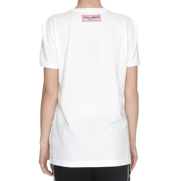 NWT Dolce & Gabbana White Fashion Explosion T-shirt IT 36 - Picture 4 of 9